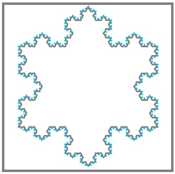 Fractal generator: winter Koch curve